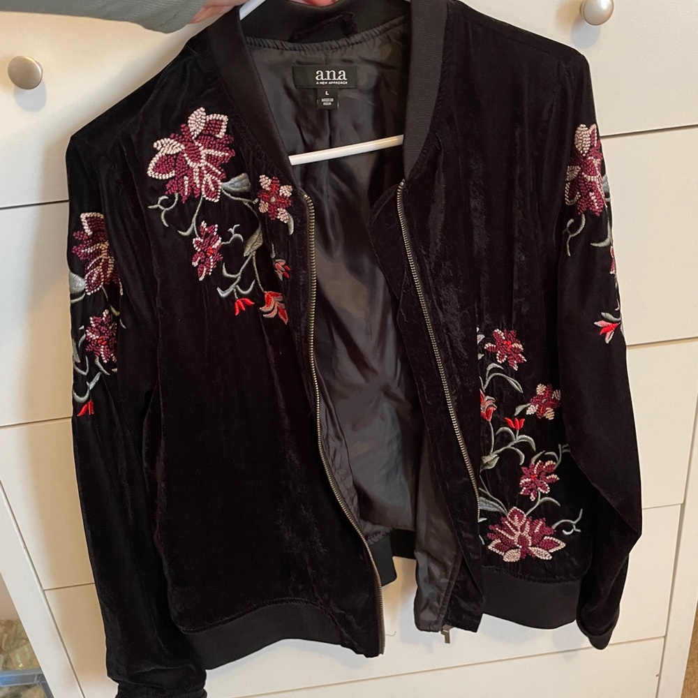 Floral Print Bomber Jacket